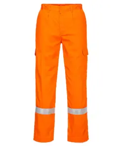 Portwest FR412 Bizflame Work Lightweight FR Trousers in Orange