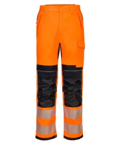 Portwest FR414 PW3 Modaflame Work HVO Multi-Norm FR Trousers in Orange/Black