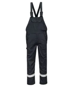Portwest FR418 Bizflame Work+ FR Bib and Brace in Black