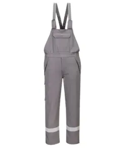 Portwest FR418 Bizflame Work+ FR Bib and Brace in Grey