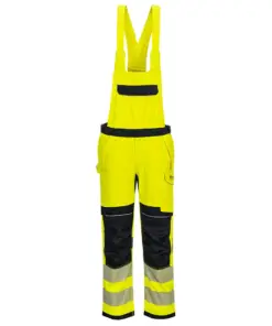 Portwest FR420 PW3 Modaflame Work Hi-Vis Multi-Norm FR Bib and Brace in Yellow/Navy