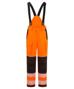 Portwest FR426 PW3 Modaflame Rain+ Hi-Vis Multi-Norm FR Winter Trousers in Orange/Black