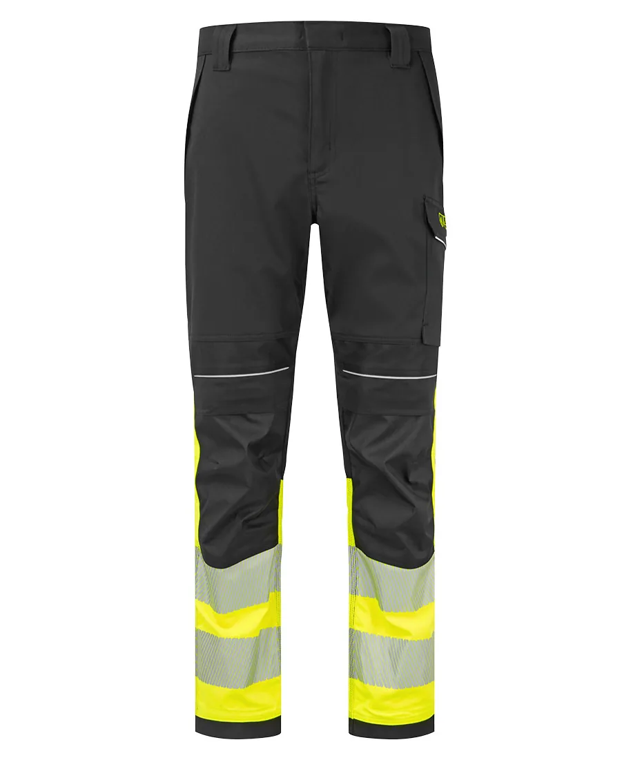 Portwest FR450 PW3 Modaflame Work Hi-Vis Multi-Norm Class 1 FR Trousers in Yellow/Black