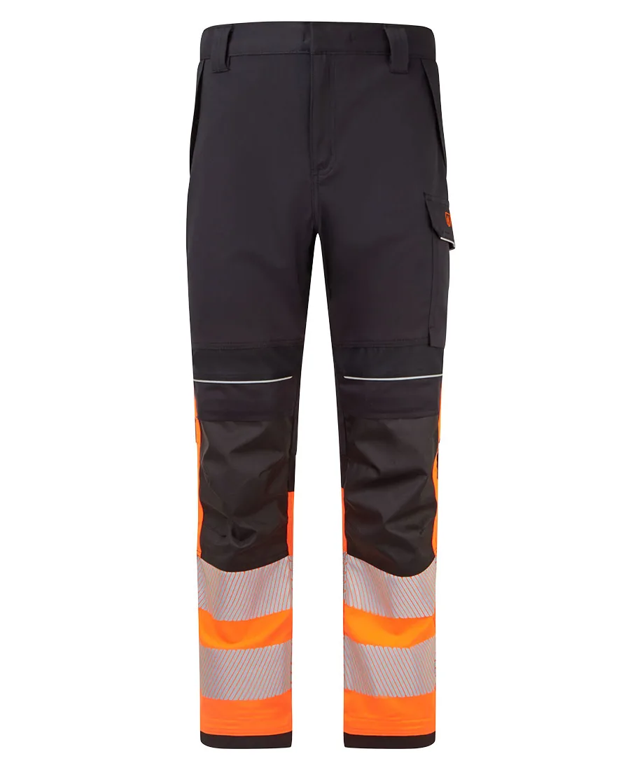 Portwest FR451 PW3 Modaflame Work HVO Multi-Norm Class 1 FR Trousers in Orange/Black