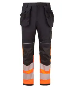 Portwest FR452 PW3 Modaflame Work HVO Class 1 FR Holster Trousers in Orange/Black