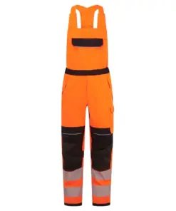 Portwest FR453 PW3 Modaflame Work HVO Multi-Norm FR Bib and Brace in Orange/Black