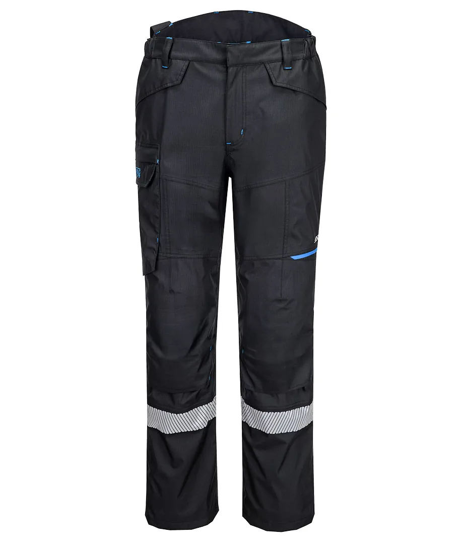 Portwest FR456 WX3 Modaflame Rain+ FR Shell Trousers in Black