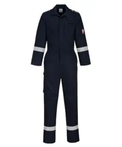Portwest FR502 Bizflame Work Lightweight Stretch Panelled FR Coverall in Navy