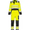 Portwest FR507 PW3 Modaflame Work Hi-Vis Multi-Norm FR Coverall in Yellow/Black