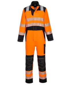 Portwest FR509 PW3 Modaflame Work HVO Multi-Norm FR Coverall in Orange/Black