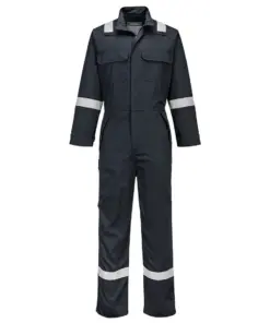 Portwest FR513 Bizflame Work+ FR Coverall in Black