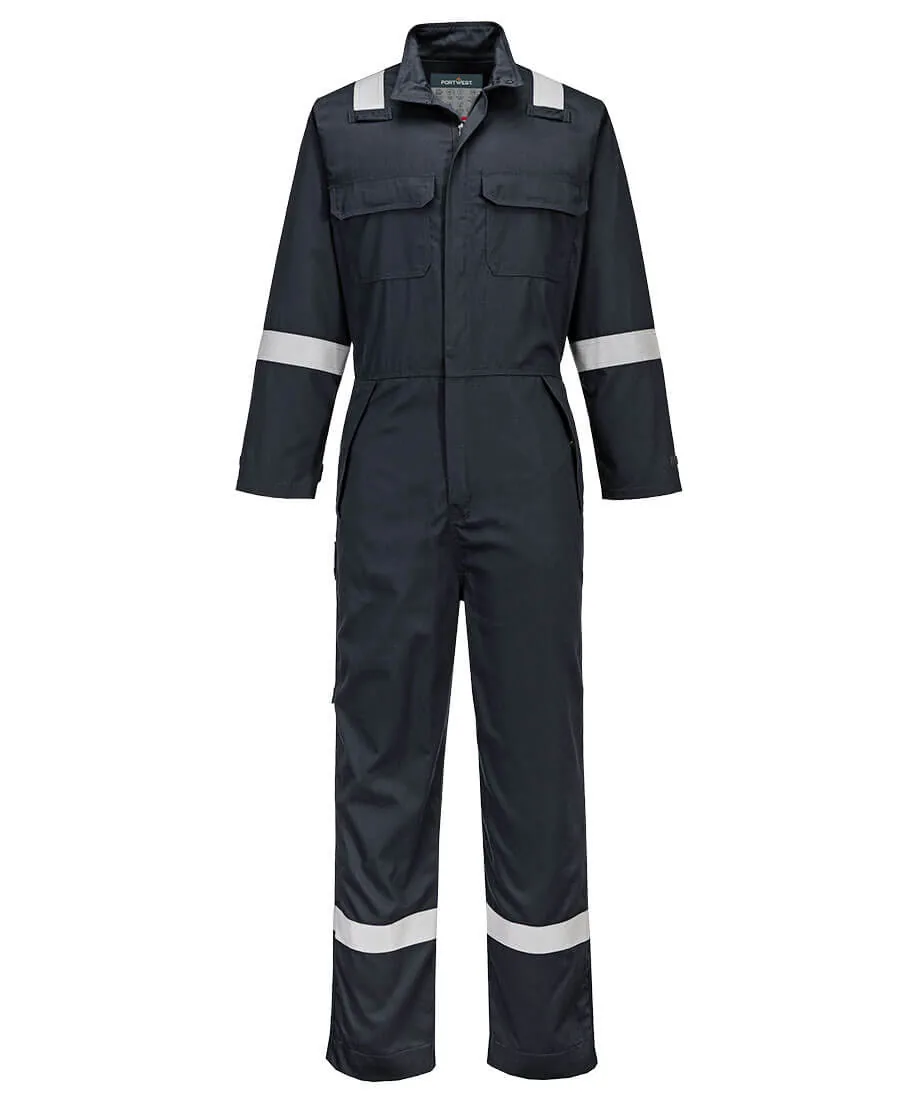 Portwest FR513 Bizflame Work+ FR Coverall in Black