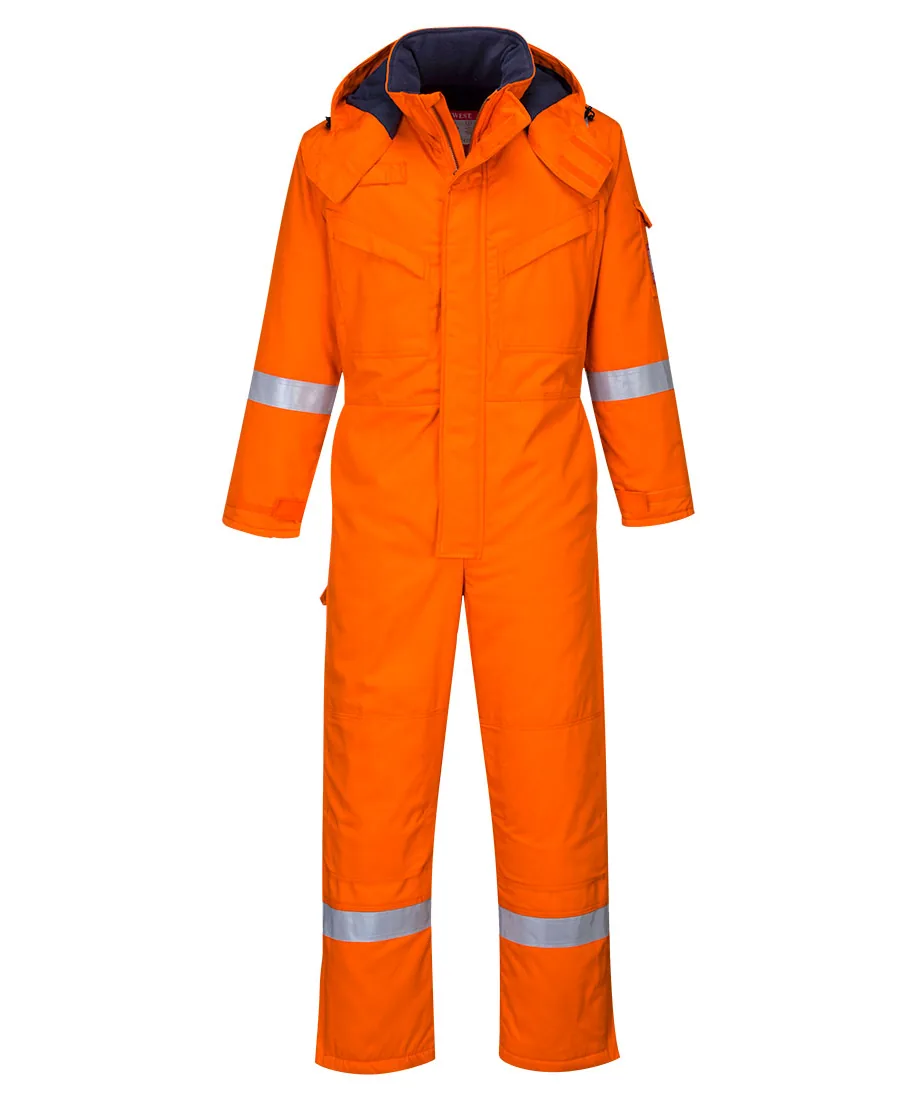Portwest FR53 Bizflame Work FR Insulated Coverall in Orange