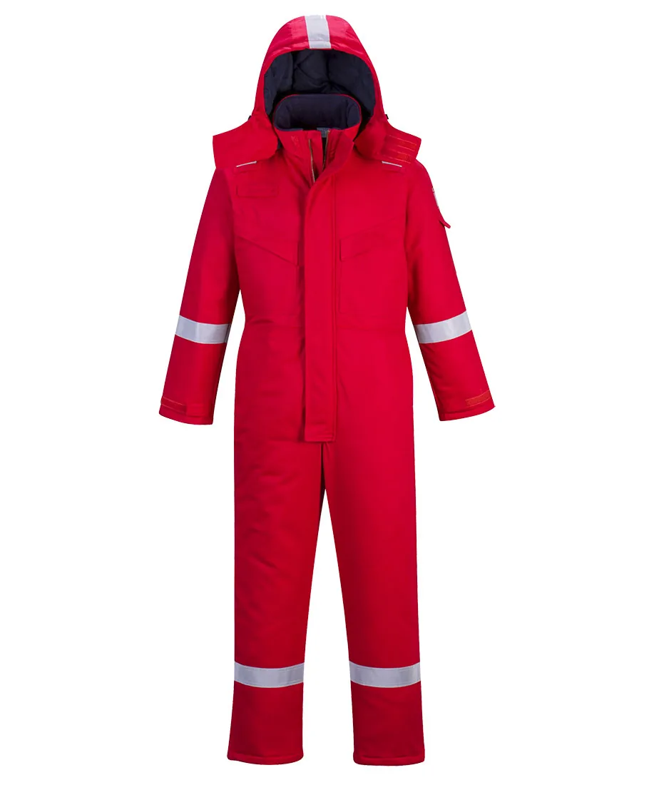 Portwest FR53 Bizflame Work FR Insulated Coverall in Red