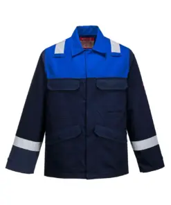 Portwest FR55 Bizflame Work Two Tone FR Jacket in Navy/Royal