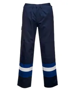 Portwest FR56 Bizflame Work Two Tone FR Trousers in Navy/Royal