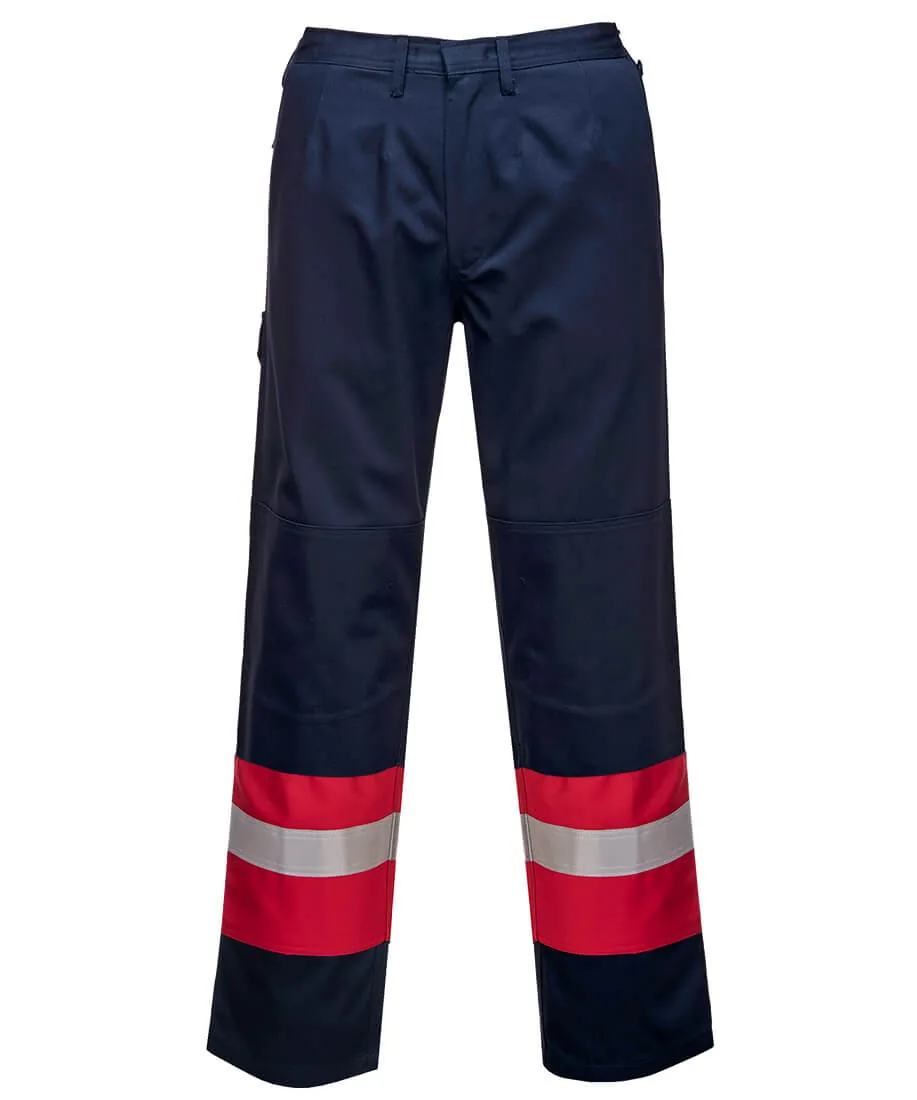 Portwest FR56 Bizflame Work Two Tone FR Trousers in Navy