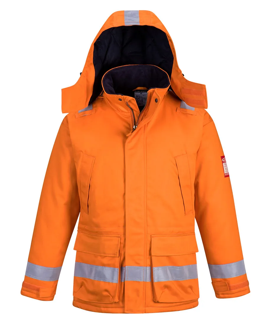 Portwest FR59 Bizflame Work FR Insulated Jacket in Orange