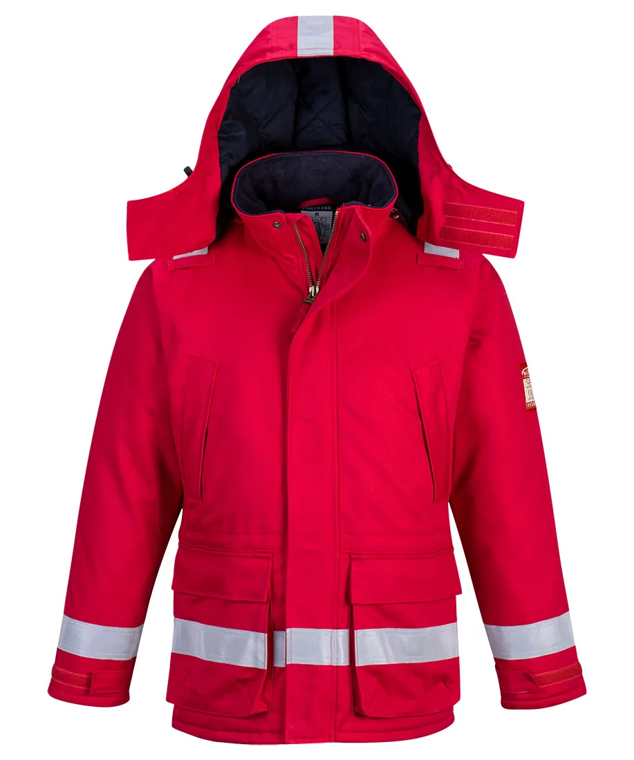 Portwest FR59 Bizflame Work FR Insulated Jacket in Red