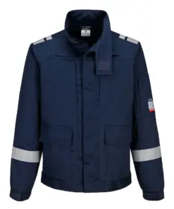 Portwest FR601 Bizflame Work Lightweight Stretch Panelled FR Jacket in Navy