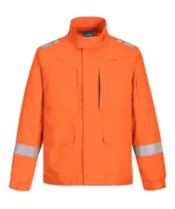 Portwest FR601 Bizflame Work Lightweight Stretch Panelled FR Jacket in Orange