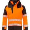 Portwest FR606 PW3 Modaflame Rain+ Hi-Vis Multi-Norm FR Winter Jacket in Orange/Black
