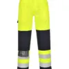 Portwest FR62 Bizflame Work Hi-Vis Multi-Norm Contrast FR Trousers in Yellow/Navy