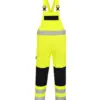 Portwest FR63 Bizflame Work Hi-Vis Multi-Norm Contrast FR Bib and Brace in Yellow/Navy