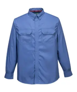 Portwest FR69 Bizflame Work Lightweight FR Shirt in Blue