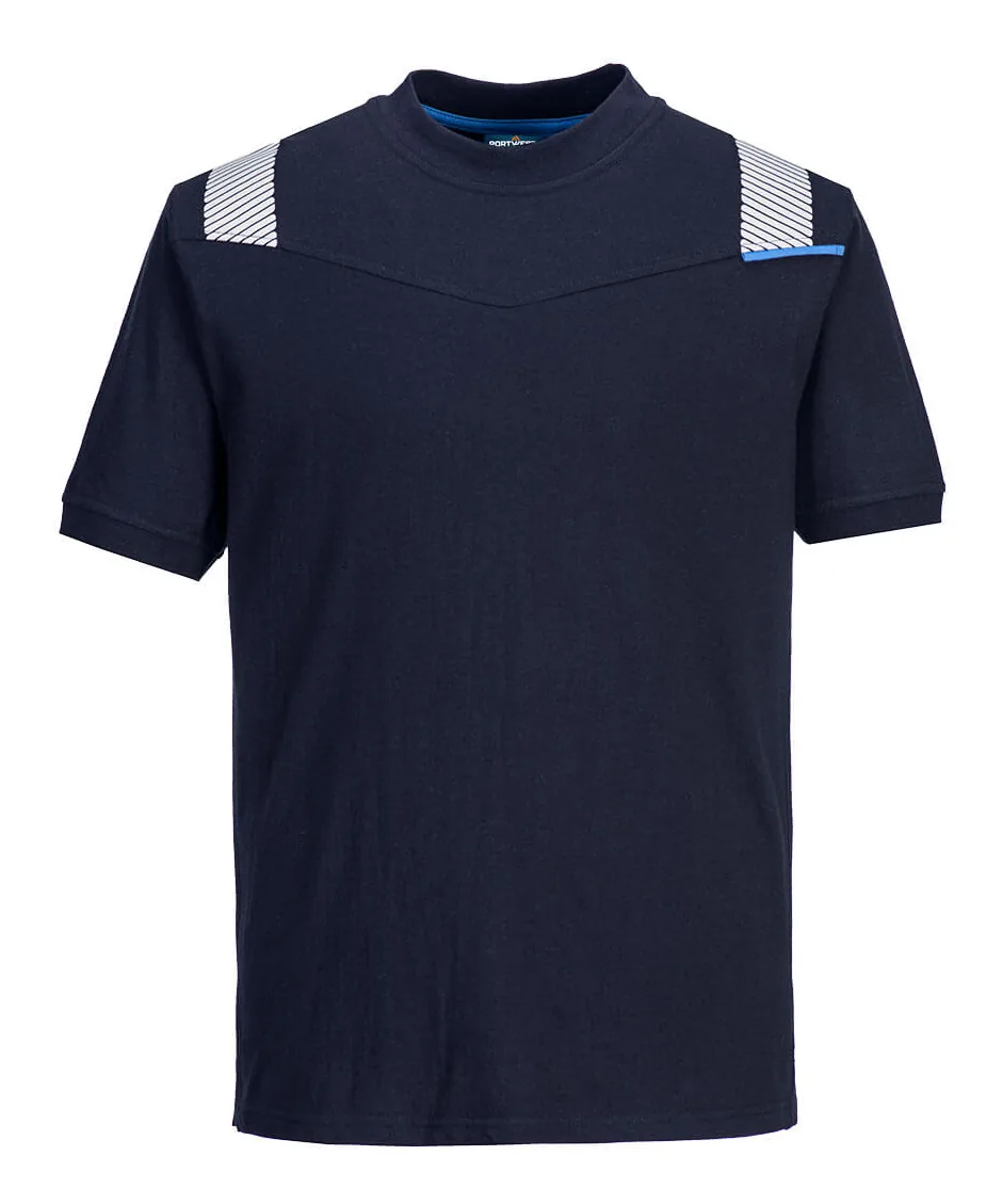 Portwest FR712 WX3 Modaflame Knit FR Short Sleeve T-Shirt in Navy