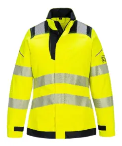 Portwest FR715 PW3 Modaflame Work Hi-Vis Multi-Norm FR Women's Jacket in Yellow/Black