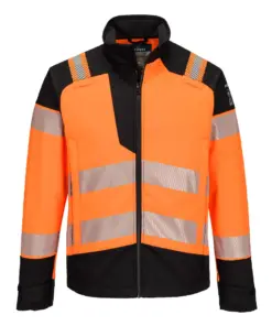 Portwest FR718 PW3 Modaflame Softshell Hi-Vis Multi-Norm FR Jacket in Orange/Black