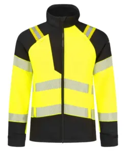 Portwest FR718 PW3 Modaflame Softshell Hi-Vis Multi-Norm FR Jacket in Yellow/Black