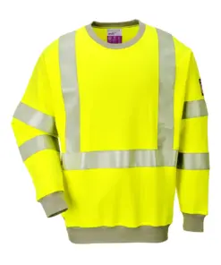 Portwest FR72 Modaflame Knit Hi-Vis FR Sweatshirt in Yellow