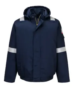 Portwest FR731 Bizflame Work+ FR Insulated Bomber Jacket in Navy