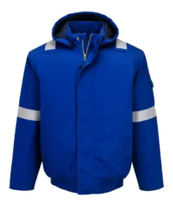 Portwest FR731 Bizflame Work+ FR Insulated Bomber Jacket in Royal Blue