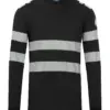 Portwest FR732 PW3 Modaflame Knit FR Long Sleeve T-Shirt in Black