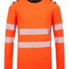 Portwest FR736 PW3 Modaflame Knit HVO FR Long Sleeve T-Shirt in Orange/Black