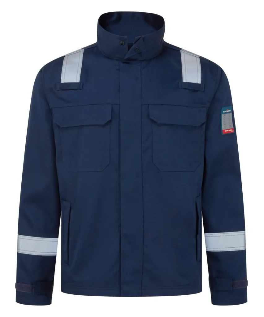 Portwest FR741 Bizflame Work+ FR Jacket in Navy
