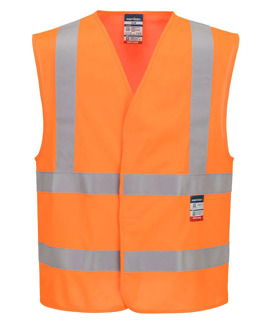 Portwest FR75 Bizflame Hi-Vis FR Vest in Orange