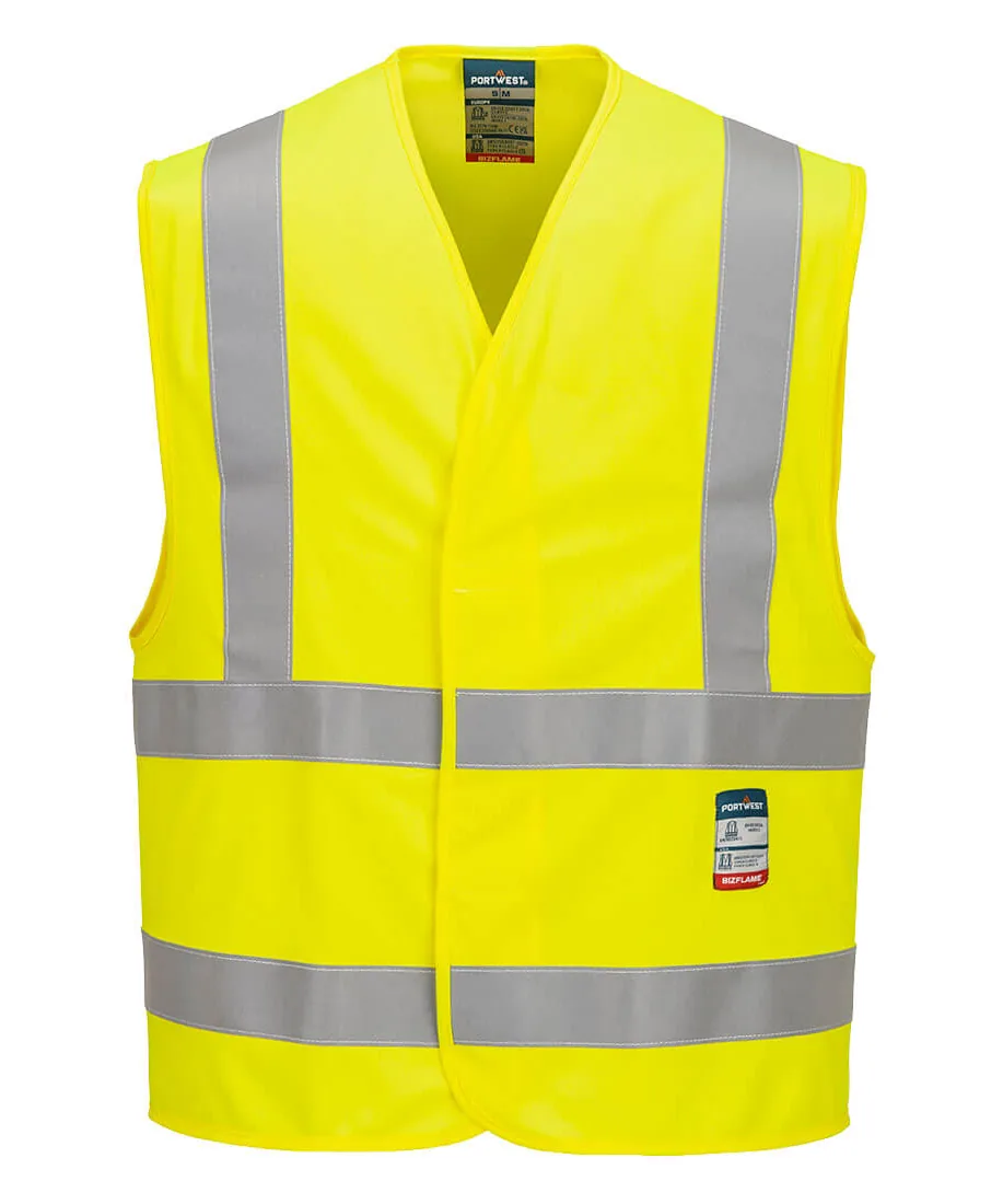 Portwest FR75 Bizflame Hi-Vis FR Vest in Yellow