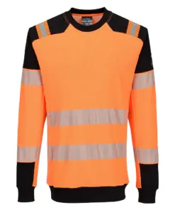 Portwest FR755 PW3 Modaflame Knit HVO FR Sweatshirt in Orange/Black