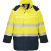 Portwest FR79 Bizflame Rain+ Hi-Vis Multi-Norm Constrast FR Jacket in Yellow/Navy