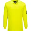 Portwest FR805 Modaflame Knit FR Long Sleeve Polo Shirt in Yellow