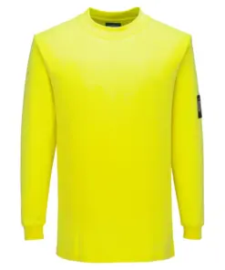 Portwest FR806 Modaflame Knit FR Long Sleeve T-Shirt in Yellow
