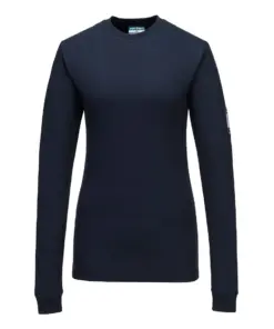 Portwest FR808 Modaflame Knit FR Women's Long Sleeve T-Shirt in Navy