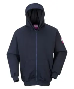 Portwest FR81 Modaflame Knit FR Full Zip Hooded Sweatshirt in Navy