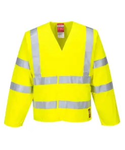 Portwest FR85 Bizflame Hi-Vis FR Long Sleeve Vest in Yellow