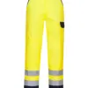 Portwest FR92 Bizflame Work Hi-Vis Contrast FR Trousers in Yellow