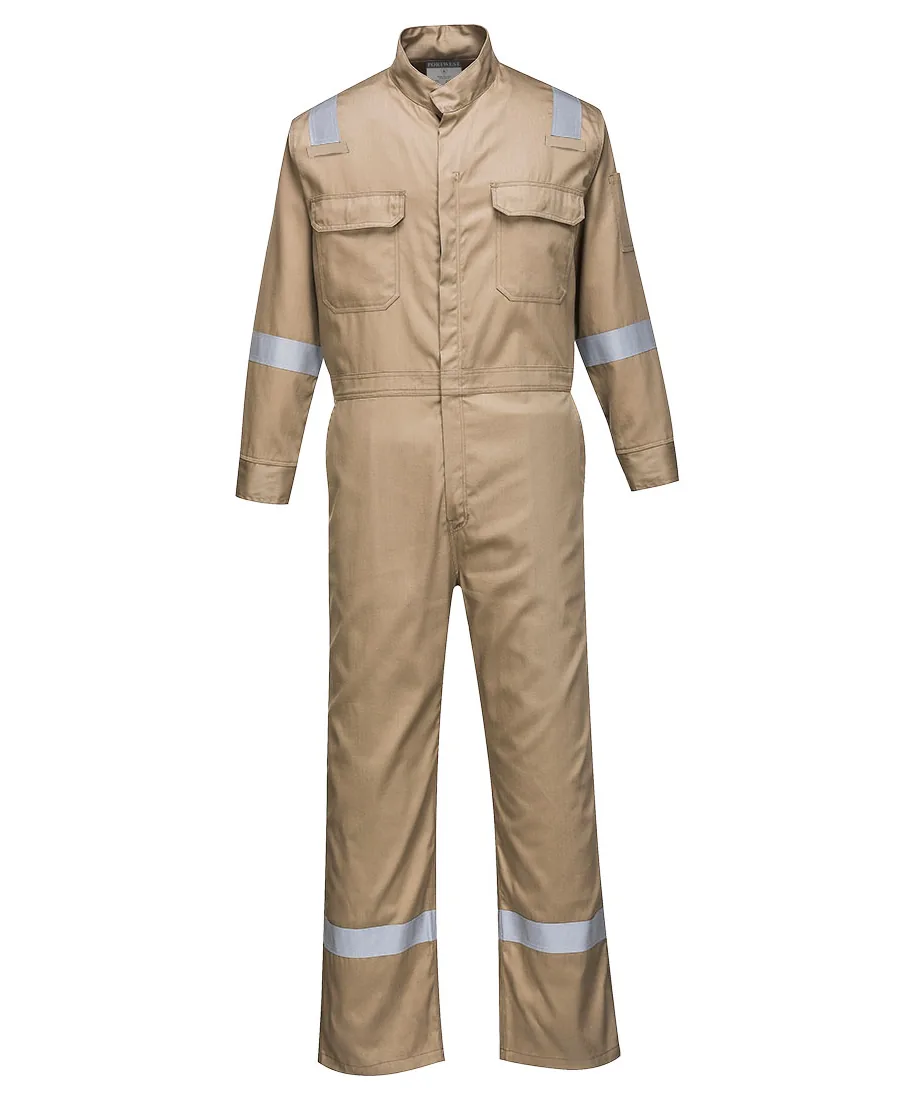 Portwest FR94 Bizflame 88/12 Iona FR Coverall in Khaki